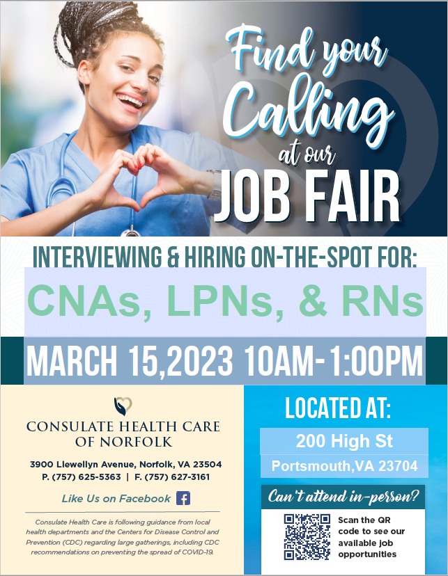 Consulate Health Care Of Norfolk Job Fair