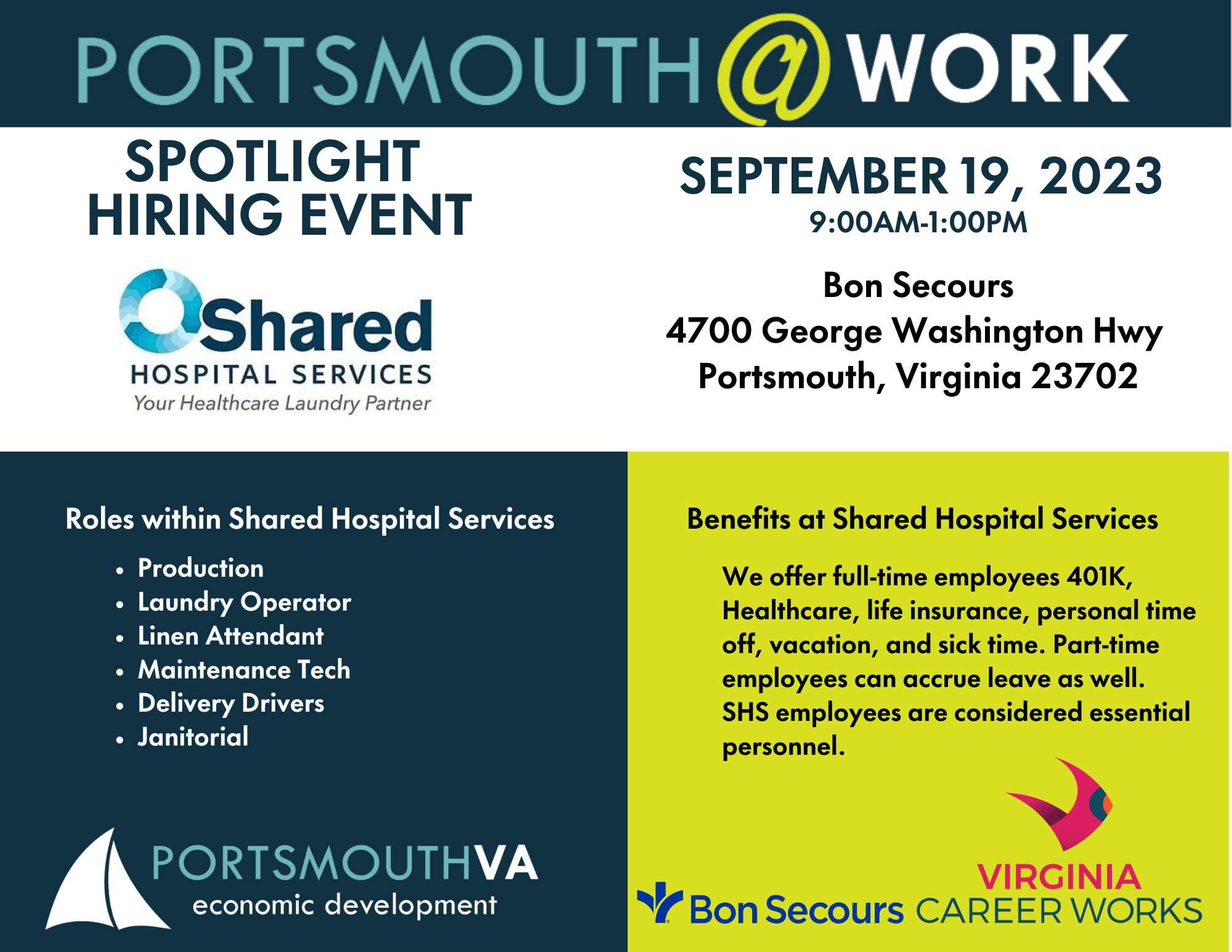 Hiring Event Flyer For Shared Hospitals