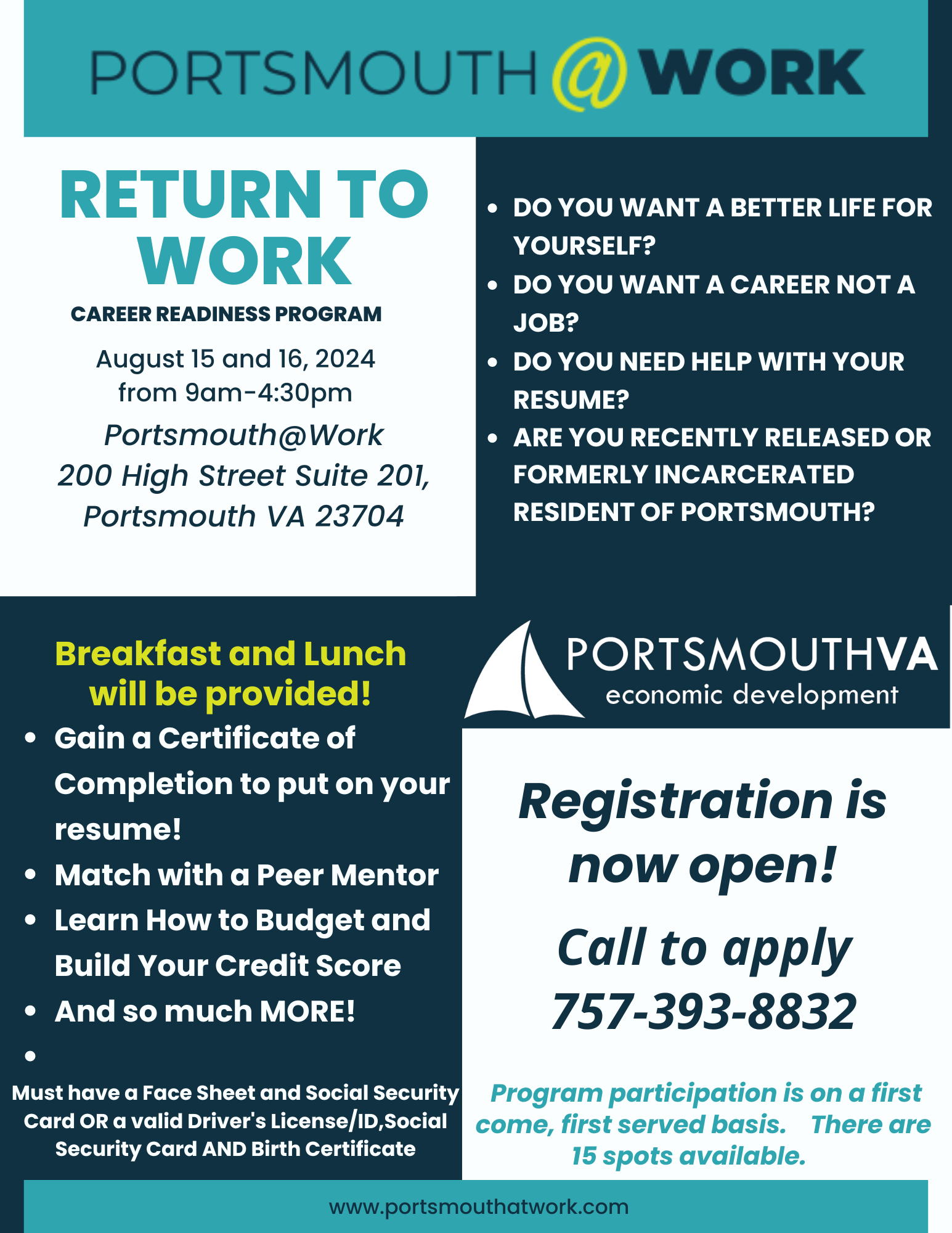 Updated Retun To Work Flyer