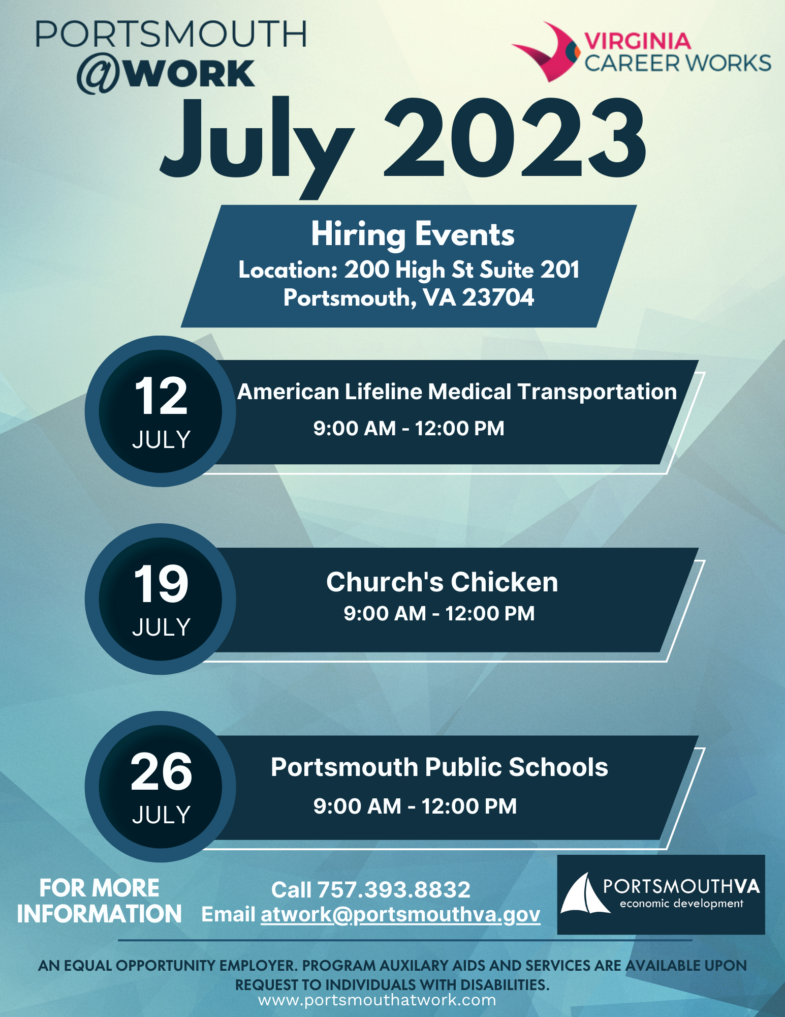 July 2023 Hiring Events